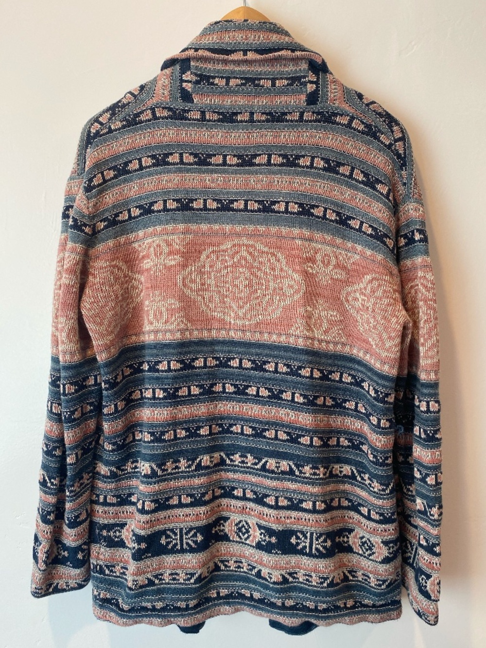 Lauren Ralph Lauren Linen Cotton Knit Cardigan Petite M Women's Boho Western - Picture 2 of 7